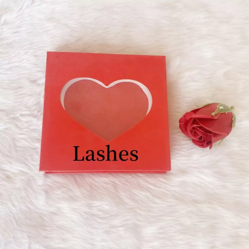 Heart Shape Magnet Flip Eyelash Box Supplier